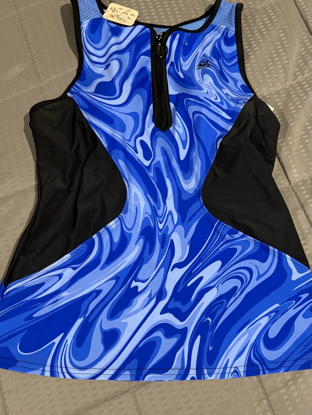 Women’s  Cornflower Blue Swim top with bra
